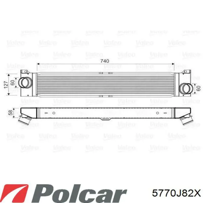 5770J82X Polcar интеркулер
