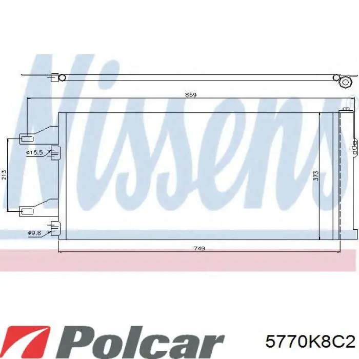 5770K8C2 Polcar радиатор кондиционера