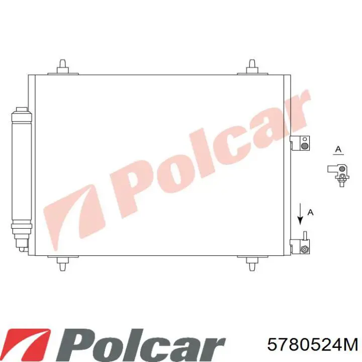 5780524M Polcar Зеркало заднего вида правое