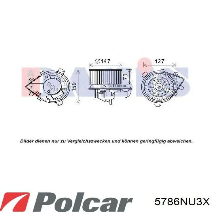 Вентилятор печки 5786NU3X Polcar