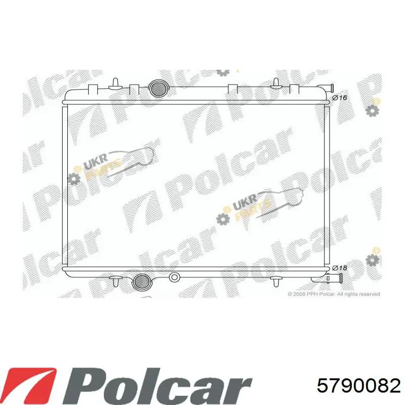 Купить 5790082 Polcar Радиатор водяной