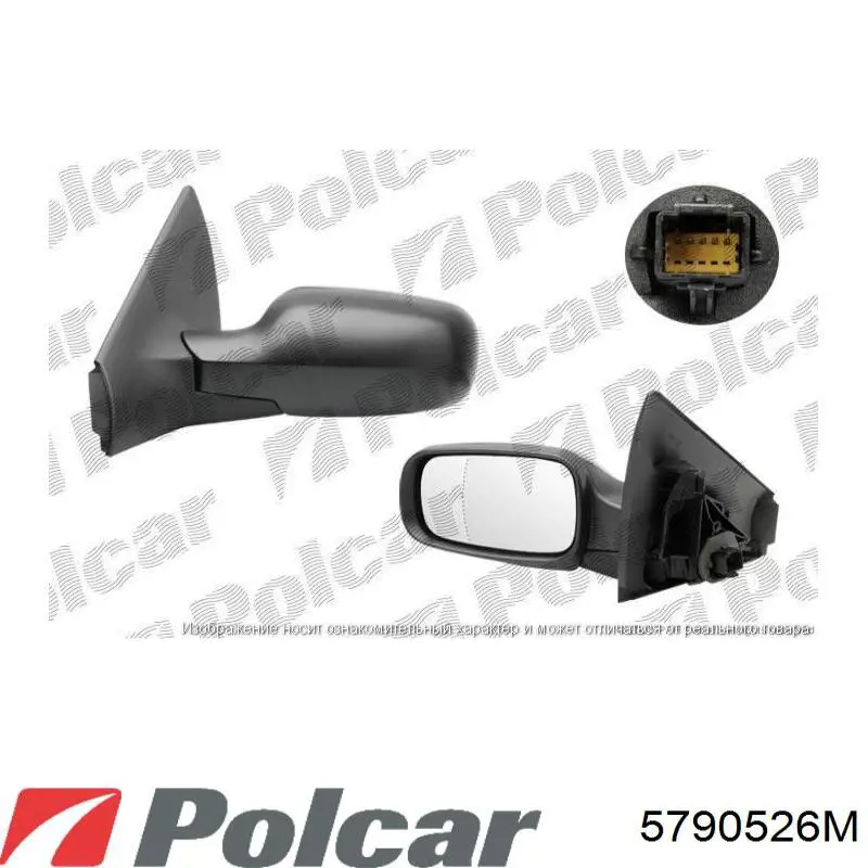 Правое зеркало 96366861XT Peugeot/Citroen