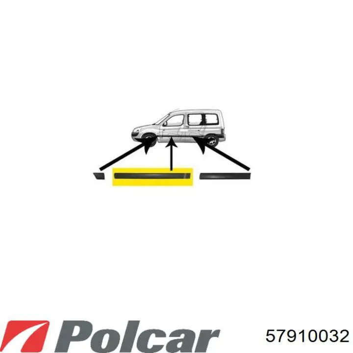 Купить 8546F5 Peugeot/Citroen Молдинг двери задней правой нижний