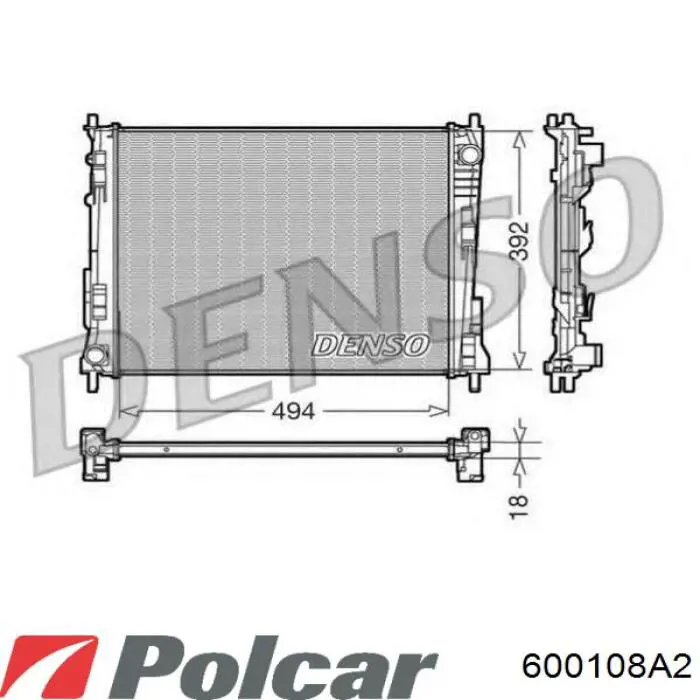 600108A2 Polcar Радиатор основной