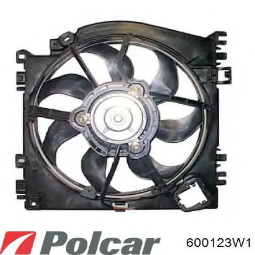Электровентилятор охлаждения в сборе Polcar 600123W1 цена, от 60.52 USD