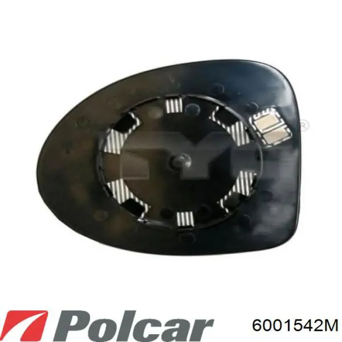 Стекло левого зеркала заднего вида 6001542M Polcar