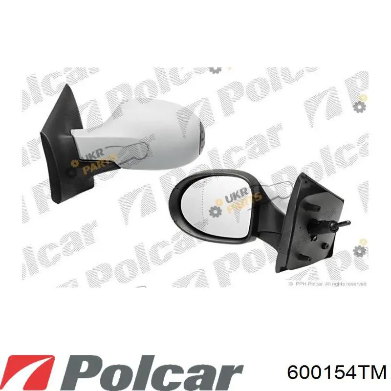 600154TM Polcar накладка (крышка зеркала заднего вида левая)