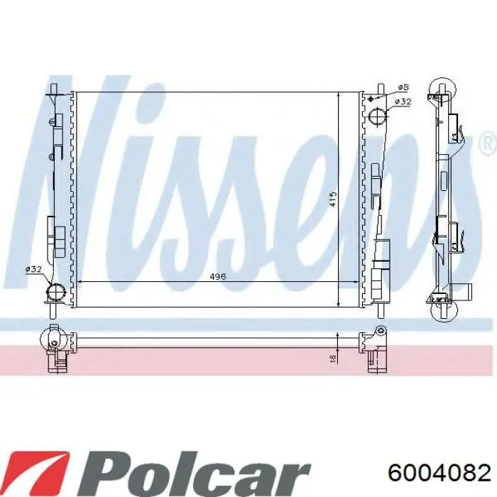 6004082 Polcar Радиатор основной