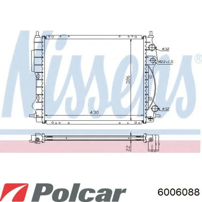 6006088 Polcar радиатор