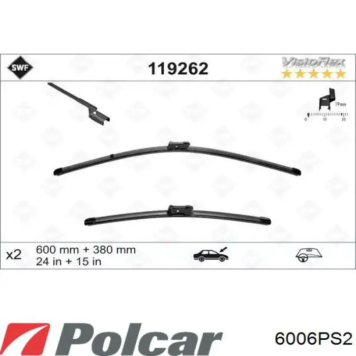 Купить 6006PS2 Polcar Моторчик омывателя стекла передний/задний
