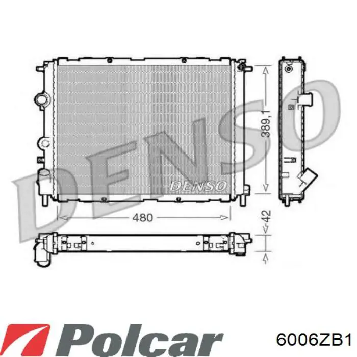 Бачок системы охлаждения двигателя расширительный Polcar 6006ZB1 цена, от 9.73 USD