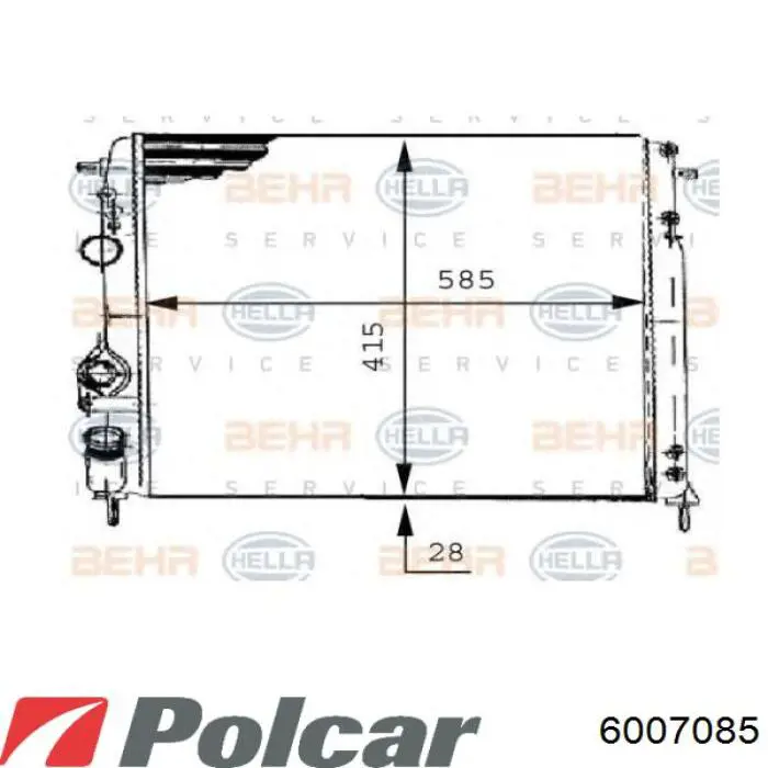 Радиатор 6007085 Polcar