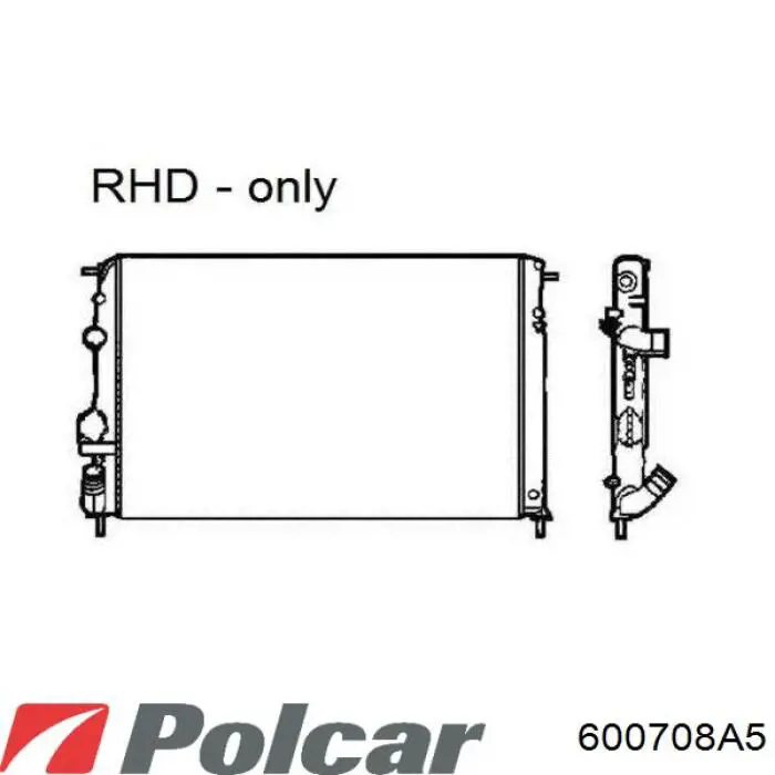 Радиатор 600708A5 Polcar