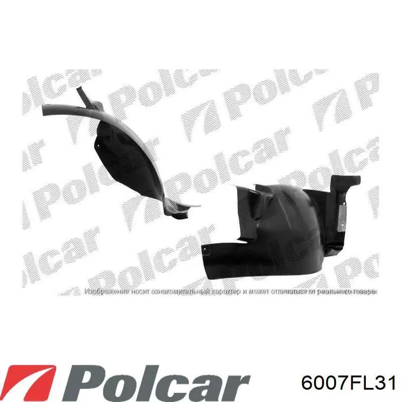 Подкрылок крыла переднего левый передний Polcar 6007FL31 цена, от 14.09 USD