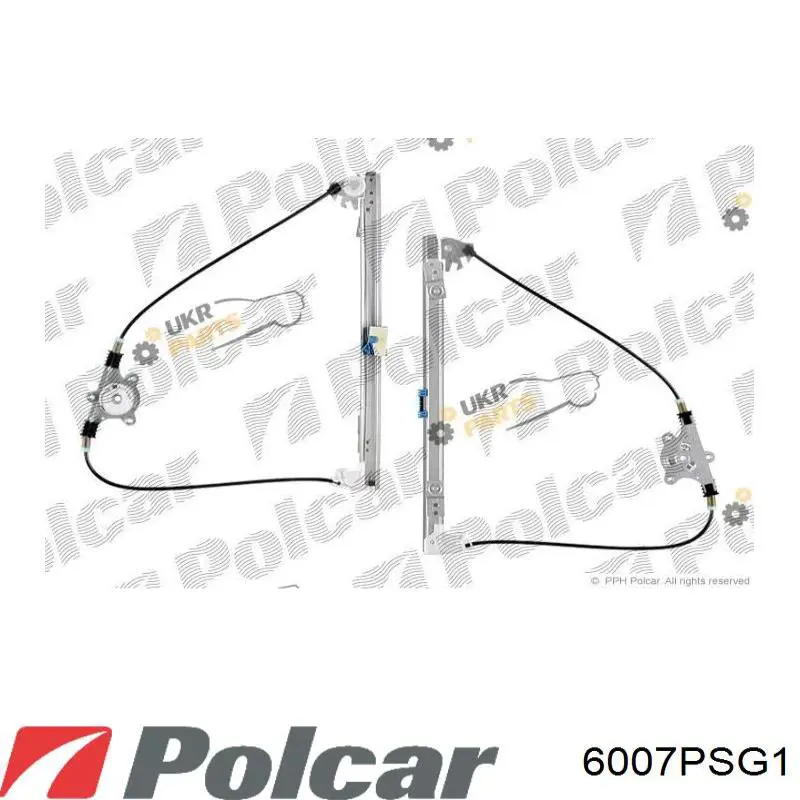 6007PSG1 Polcar механизм стеклоподъемника двери передней левой