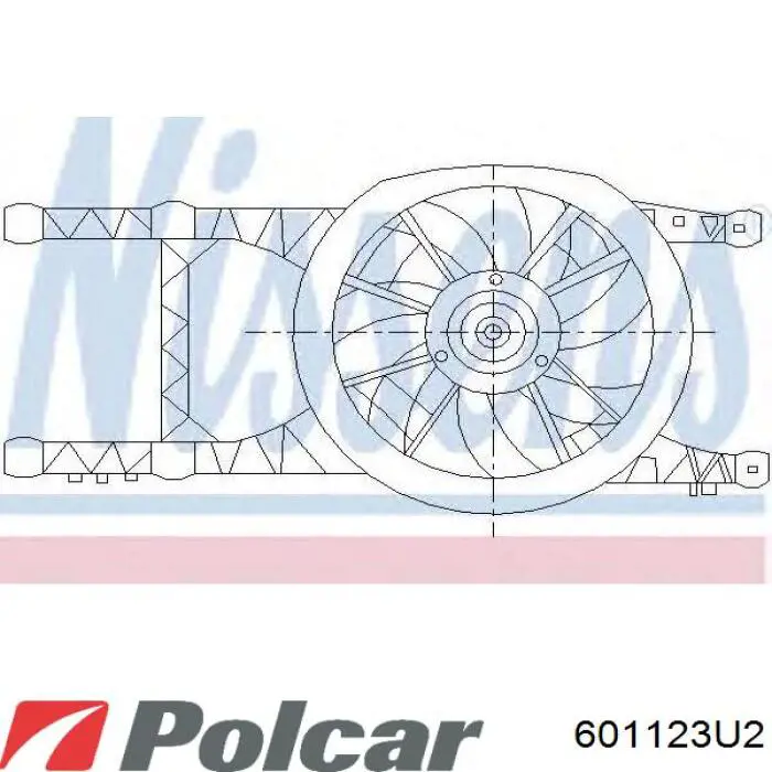 601123W2X Polcar мотор вентилятора системы охлаждения