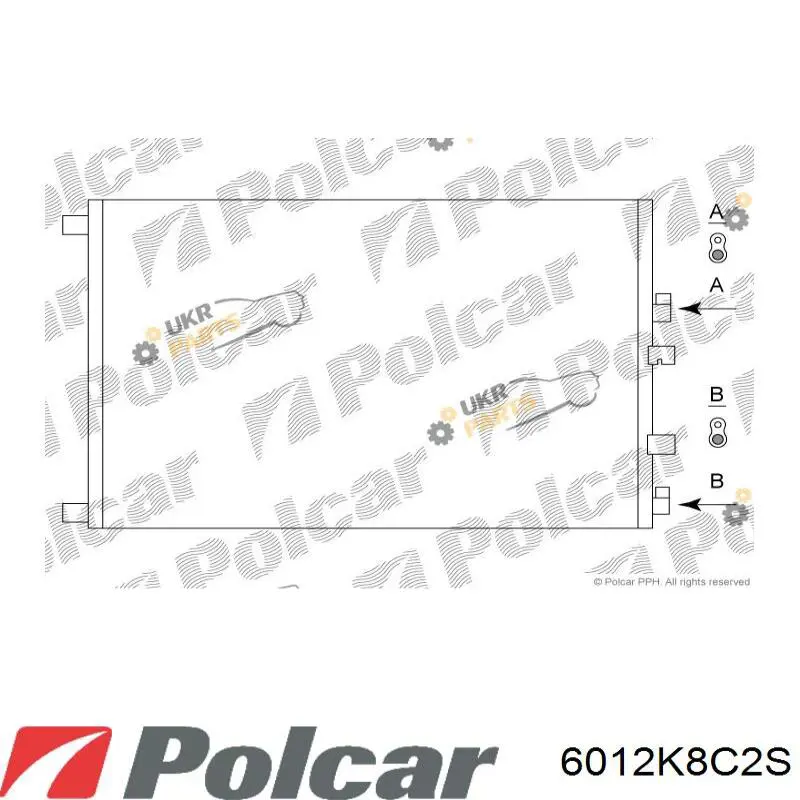 6012K8C2S Polcar радиатор кондиционера