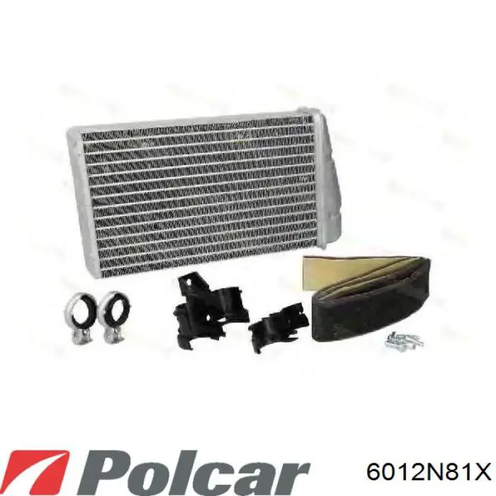 Радиатор печки (отопителя) Polcar 6012N81X цена, от 35.64 USD