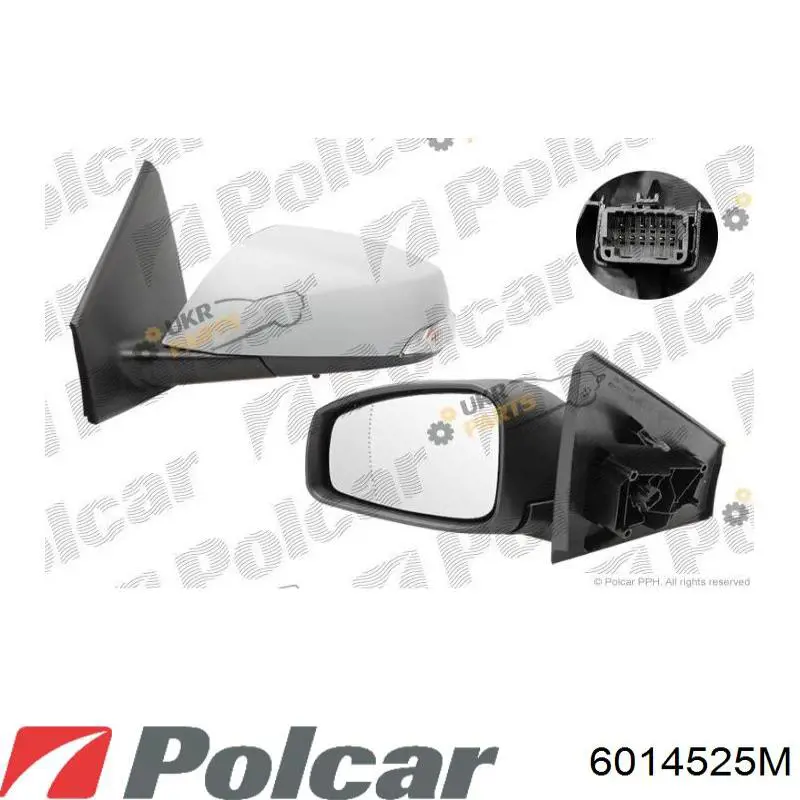 6014525M Polcar espelho de retrovisão direito