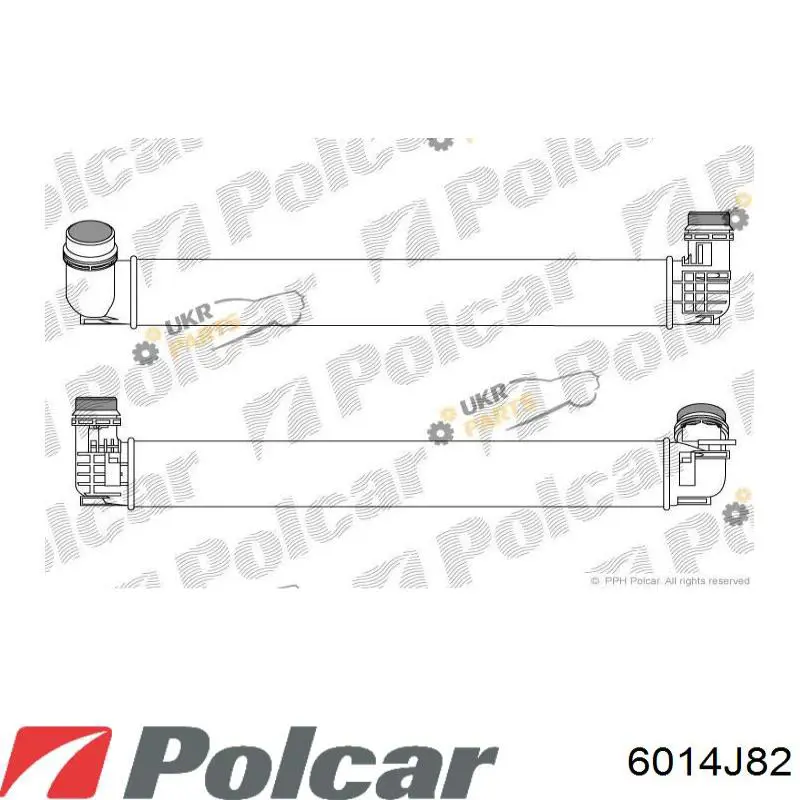 6014J82 Polcar Охладитель наддувочного воздуха
