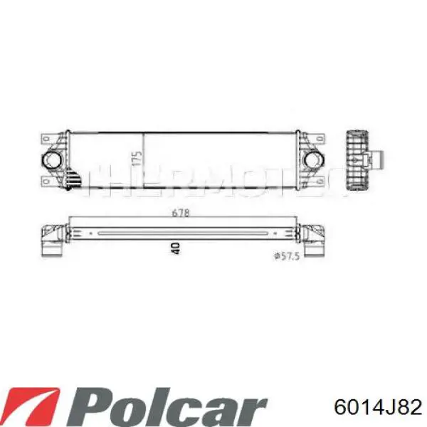 6014J82 Polcar интеркулер
