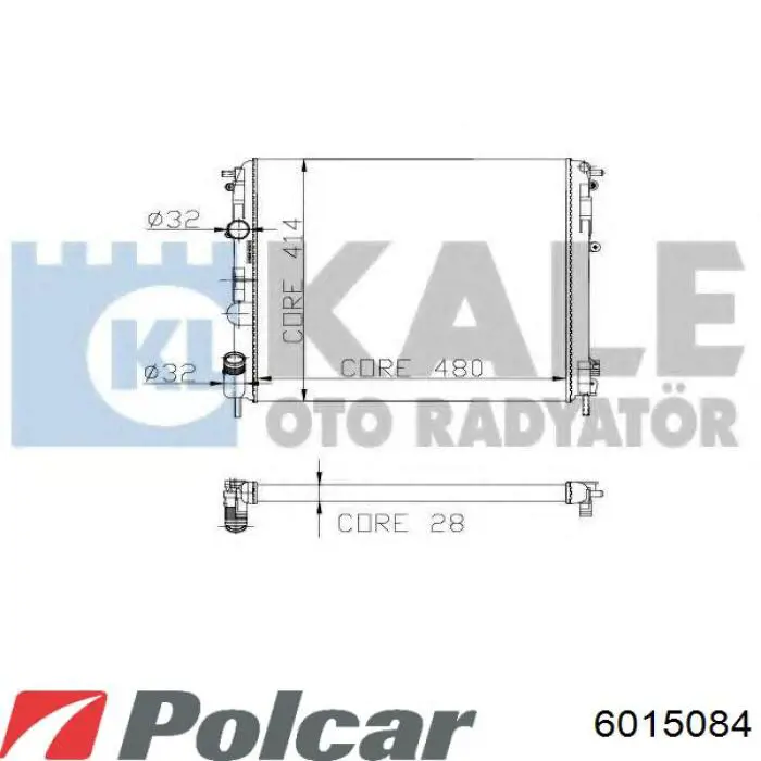 6015084 Polcar радиатор