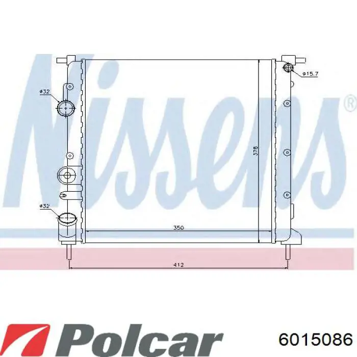 Радиатор 6015086 Polcar