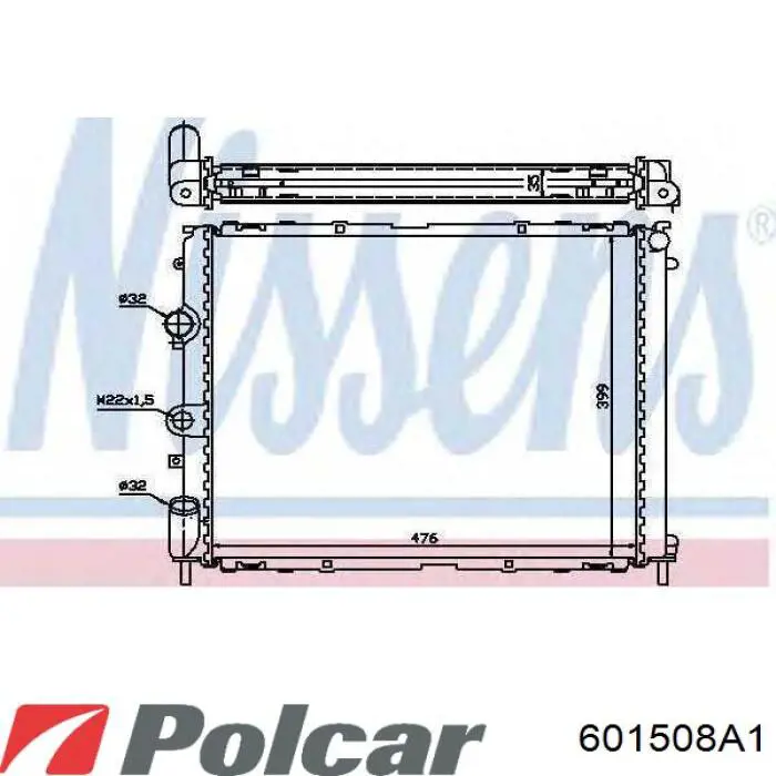 Радиатор 601508A1 Polcar