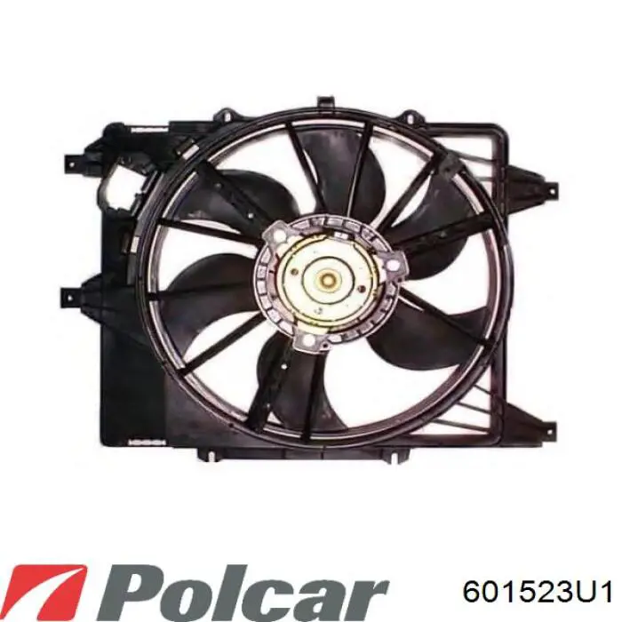 Электровентилятор охлаждения в сборе (мотор+крыльчатка) POLCAR 601523U1
