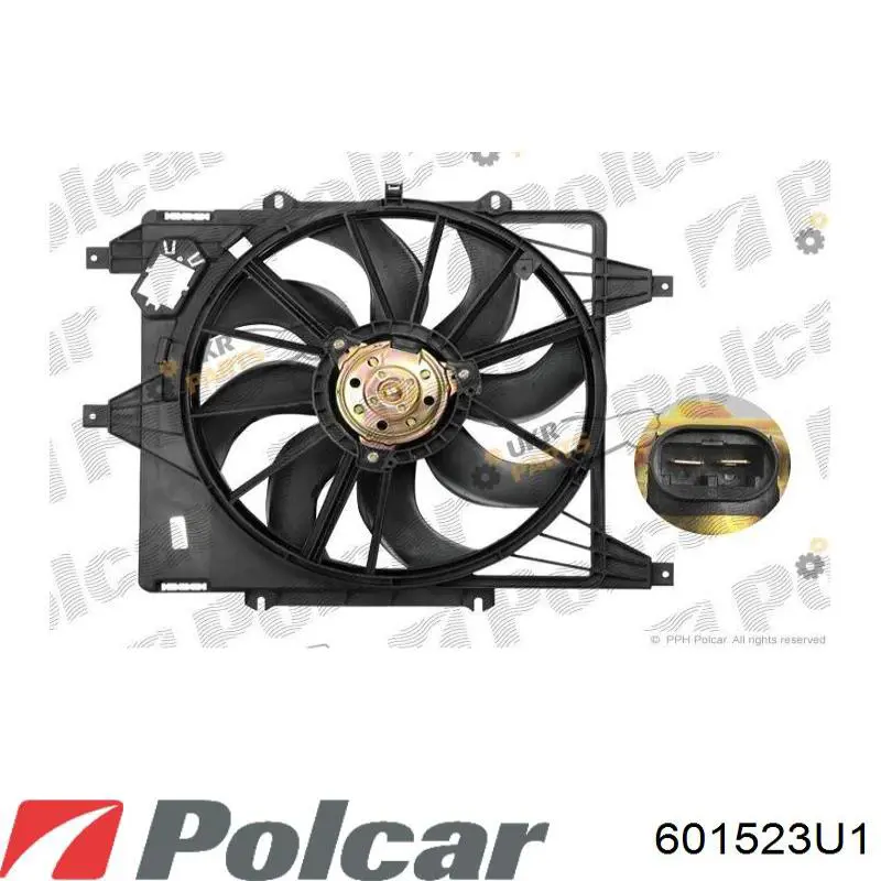 Ventilador (rodete +motor) refrigeración del motor con electromotor completo 601523U1 Polcar