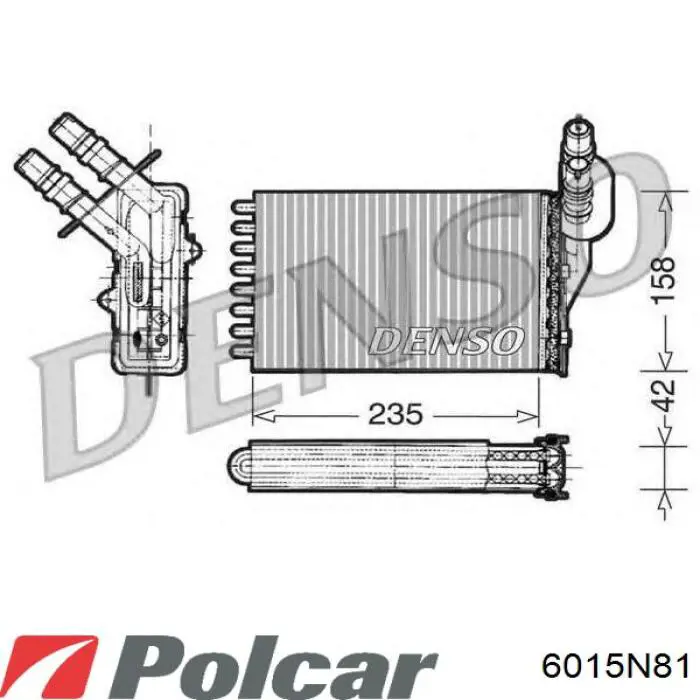 Радиатор печки 6015N81 Polcar