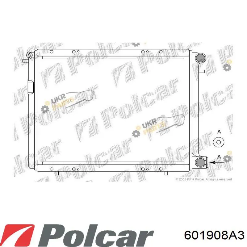 Радиатор 601908A3 Polcar