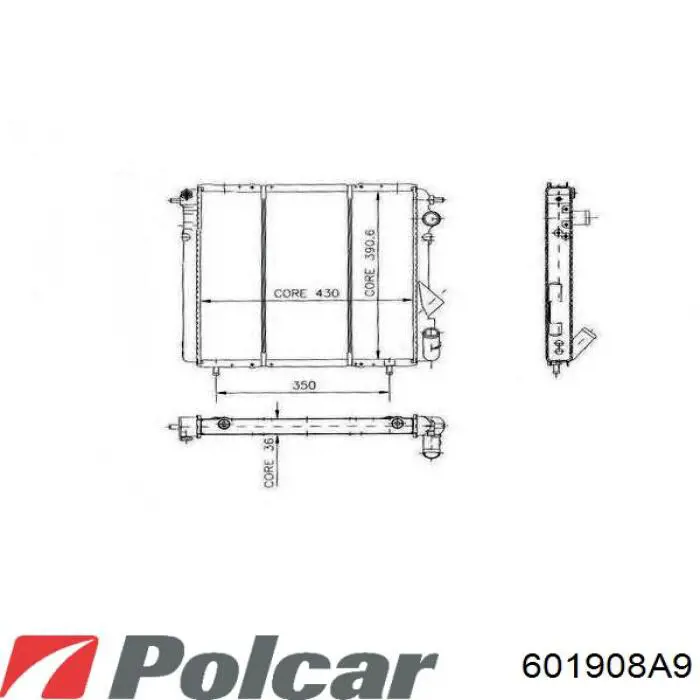 Радиатор 6019089 Polcar