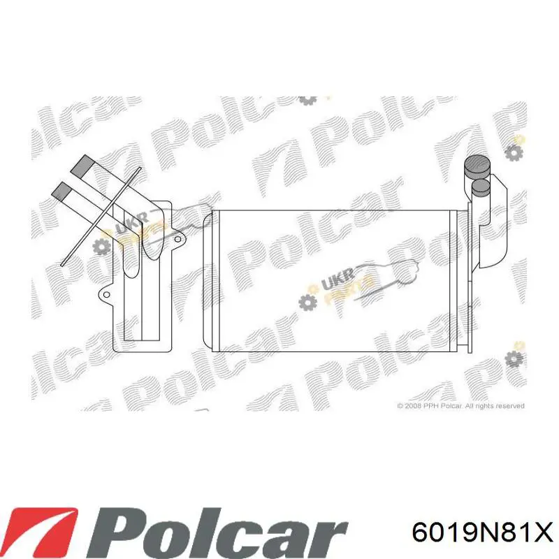 6019N81X Polcar радиатор печки