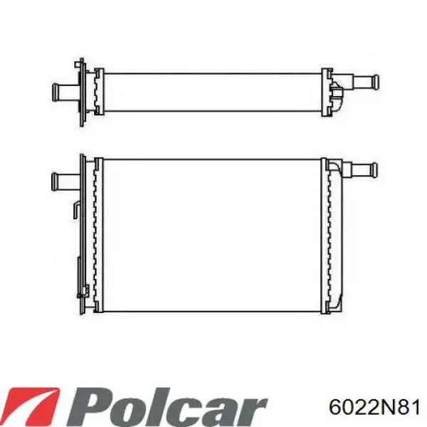 6022N81 Polcar радиатор печки