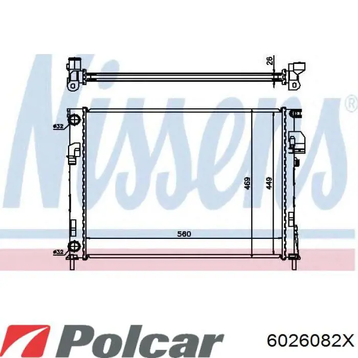 Радиатор 6026082X Polcar