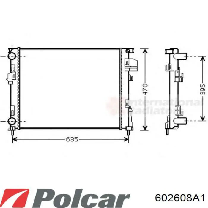 Радиатор 602608A1 Polcar