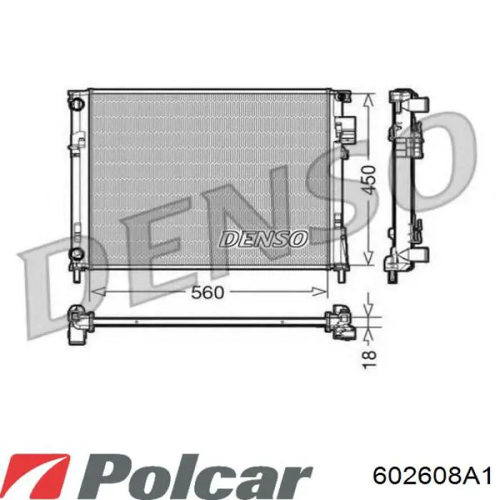 Радиатор 602608A1 Polcar