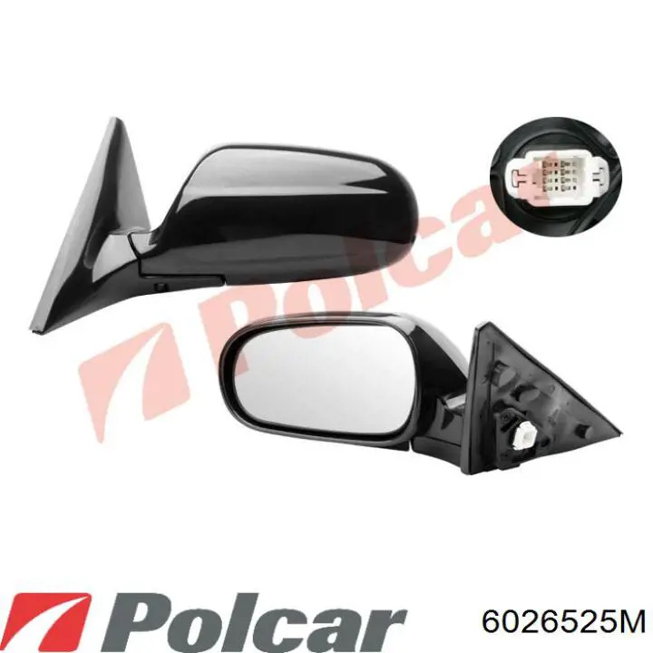 6026525M Polcar зеркало заднего вида правое