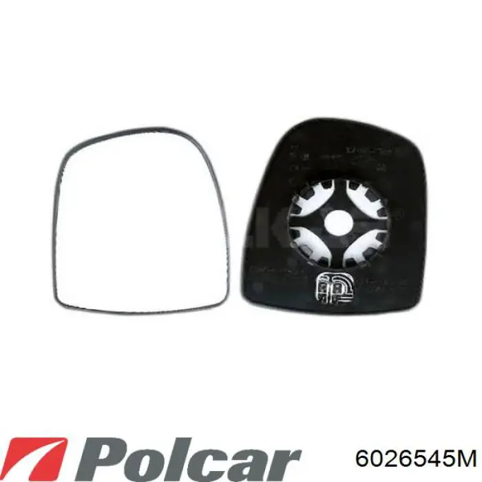 Стекло левого зеркала заднего вида 6026545M Polcar