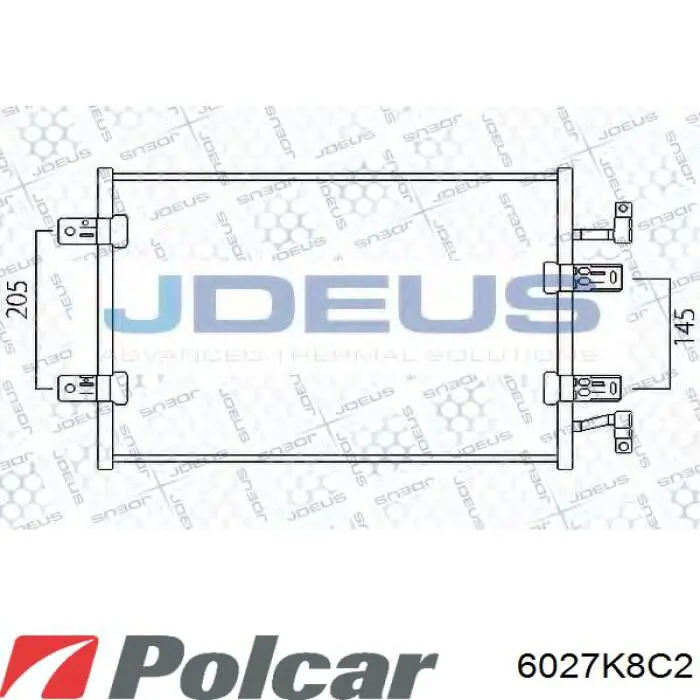 Купить 6027K8C2 Polcar Радиатор системы охлаждения кондиционера