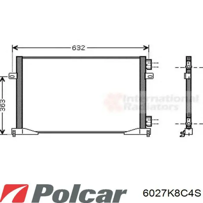 6027K8C4S Polcar радиатор кондиционера