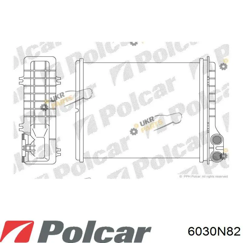 Радиатор печки 6030N82 Polcar