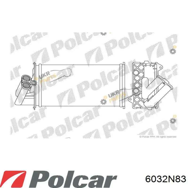 Radiador de calefacción 6032N83 Polcar