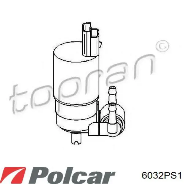 Насос-мотор омывателя стекла переднего/заднего 6032PS1 Polcar