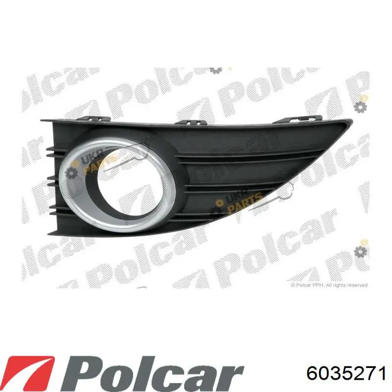 603527-1 Polcar решетка бампера переднего правая