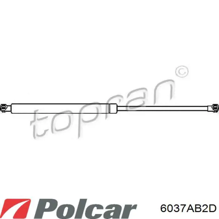 6037AB2D Polcar Амортизатор крышки багажника