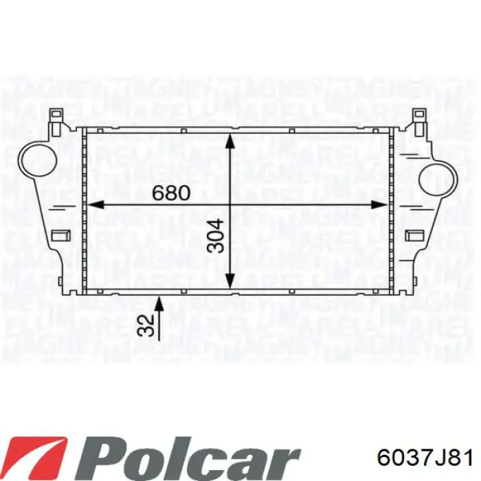 Система охлаждения наддувочного воздуха Polcar 6037J81 цена, от 107.29 USD