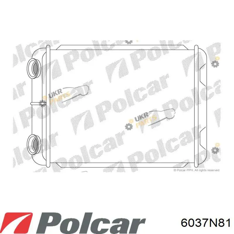 Радиатор печки 6037N81 Polcar