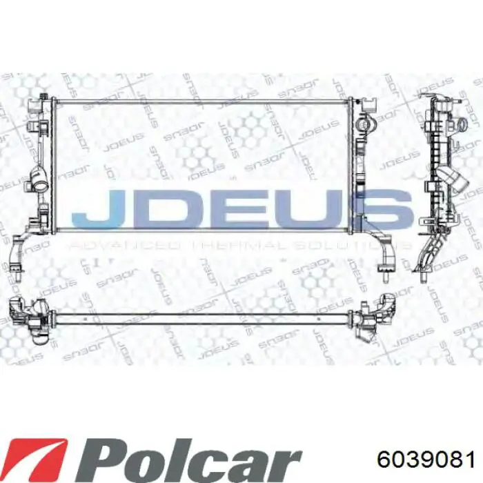 Radiador refrigeración del motor 6039081 Polcar